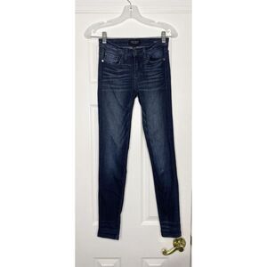 Judy Blue‎ Women's Skinny Fit Distressed Denim Jeans Medium/ Dark Wash 1/25